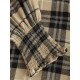 Women's Plaid Smocked Ruffle Cuff Lantern Sleeve Longline Shacket