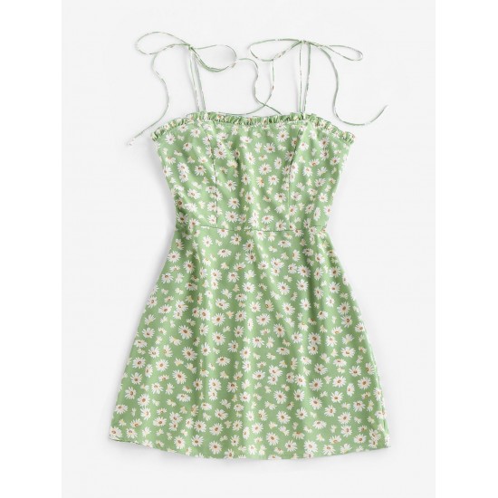 Daisy Print Mini Cami Dress