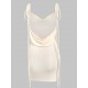 Jersey Tie Shoulder Backless Cowl Front Mini Bodycon Dress