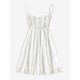 Flounce Front Tie Mini A Line Dress