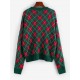 Crewneck Argyle Christmas Sweater