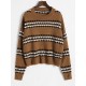 Contrast Striped Drop Shoulder Slouchy Sweater