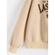 Rib-trim LAS VEGAS Embroidered Fleece-lined Sweatshirt