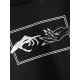 Skeleton Hand Drawstring Crop Hoodie